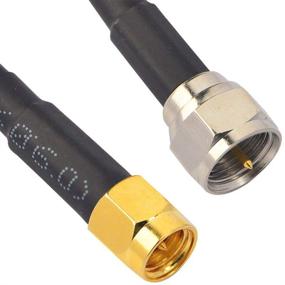 img 3 attached to 🔌 19-Inch Ultra Low Loss Coax Cable SMA Male to F-Type Male Connector with 50 Ohm Impedance - Ideal for WiFi Router, GPS Receiver, Antenna, Signal Booster Use