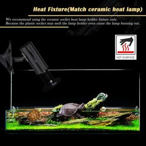 img 1 attached to 🐢 2 Pack 80W Ceramic Heat Lamp with Digital Thermometer - Infrared Reptile Heat Emitter Bulb for Pet Brooder Coop Chicken Lizard Turtle Snake Aquarium - ETL Listed