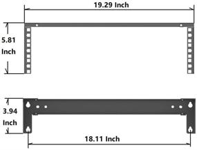 img 1 attached to 🔌 Mofangtech Folding 3U Wall Mount Patch Panel Bracket - Efficient 19 Inch Steel Rack Mount for Networking Equipment