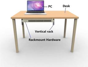 img 2 attached to 🔌 Mofangtech Folding 3U Wall Mount Patch Panel Bracket - Efficient 19 Inch Steel Rack Mount for Networking Equipment