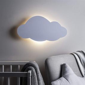 img 3 attached to 🌥️ Lights4fun Cloud Silhouette Night Light: Remote Controlled LED Wall Lamp for Bedroom Ambiance