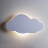 🌥️ lights4fun cloud silhouette night light: remote controlled led wall lamp for bedroom ambiance логотип