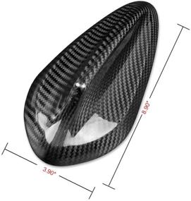 img 3 attached to Enhance Your BMW's Style and Signal with AIRSPEED Carbon Fiber Car Shark Fin Antenna Cover (Black)