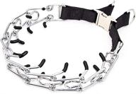 🐶 premium dog prong collar for effective training: adjustable stainless steel pinch collar with comfort rubber tips, quick snap buckle release, ideal for small, medium, and large dogs logo