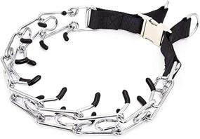 img 4 attached to 🐶 Premium Dog Prong Collar for Effective Training: Adjustable Stainless Steel Pinch Collar with Comfort Rubber Tips, Quick Snap Buckle Release, Ideal for Small, Medium, and Large Dogs