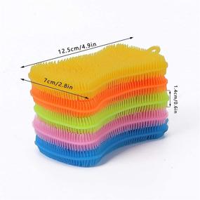 img 3 attached to 🧽 Reusable 5 Pack PE Dish Scrubber Set: Non-Stick Double Sided Dish Sponges for Effective Home Kitchen Cleaning