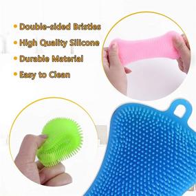 img 2 attached to 🧽 Reusable 5 Pack PE Dish Scrubber Set: Non-Stick Double Sided Dish Sponges for Effective Home Kitchen Cleaning