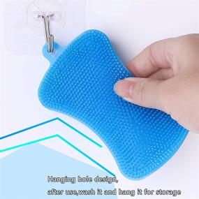 img 1 attached to 🧽 Reusable 5 Pack PE Dish Scrubber Set: Non-Stick Double Sided Dish Sponges for Effective Home Kitchen Cleaning