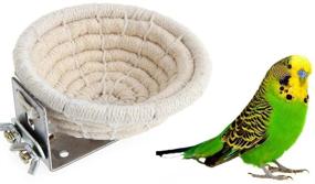 img 4 attached to Hypeety Handmade Cotton Rope Bird Breeding Nest Bed - Ideal for Small Parrots: Budgie, Parakeet, Cockatiel, Conure, Canary, Finch, Lovebird