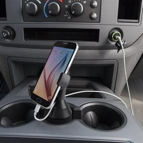 img 2 attached to Удобное и безопасное крепление вашего смартфона с помощью автомобильного держателя Belkin F8J168bt для кружки в черном цвете.