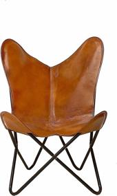 img 4 attached to Handmade Leather Chairs Butterfly Butterfly Chair Handmade Furniture and Game & Recreation Room Furniture