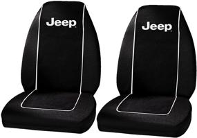 img 4 attached to 🚙 Premium Jeep Seat Covers (Set of 2) for Ultimate Protection and Style