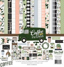 img 1 attached to Echo Park Paper Company Coffee & Friends Collection Kit: Premium 12x12-inch Scrapbooking Paper Set