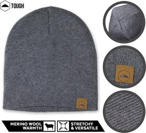 img 1 attached to 🧣 Warm & Stylish Winter Beanie Knit Hats - Merino Wool Ribbed Cap for Men & Women - Soft Toboggan Skull Caps for Cold Weather