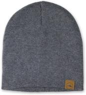 🧣 warm & stylish winter beanie knit hats - merino wool ribbed cap for men & women - soft toboggan skull caps for cold weather logo