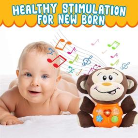 img 3 attached to Плюшевая обезьянка музыкальная для малышей Insnug