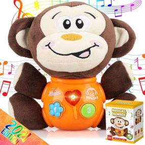 img 4 attached to Плюшевая обезьянка музыкальная для малышей Insnug