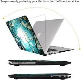 img 1 attached to 🌸 iCasso MacBook Air 13 inch Case (2010-2017 Release, Older Version) - Plastic Pattern Hard Shell Protective Case & Keyboard Cover - Compatible with MacBook Air 13 Inch Model A1369/A1466 - Cherry Blossom