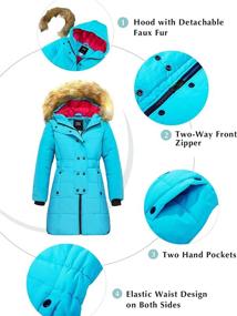 img 1 attached to 🧥 ZSHOW Girls' Long Winter Coat Parka - Water-Resistant, Warm Puffer Jacket