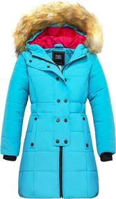 img 4 attached to 🧥 ZSHOW Girls' Long Winter Coat Parka - Water-Resistant, Warm Puffer Jacket