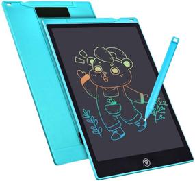 img 4 attached to 🎨 12 Inch LCD Colorful Drawing Tablet for Kids - Erasable, Reusable Writing Pad & Educational Toy - Great Gift for Girls (Blue)