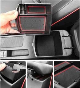 img 3 attached to 🚗 Premium Red Console Organizer Insert Tray for 2018-2022 Kona Car Center Console Armrest Box - Customized Storage Solution