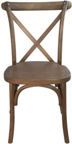 img 1 attached to Optimum SEO: Flash Furniture Light Brown X-Back Chair with Added Advantages