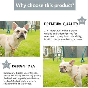 img 2 attached to 🐾 Premium Stainless Steel P Chock Metal Chain Dog Necklace Collars for Small Medium Large Dogs - Walking Training Pet Supplies by JYHY