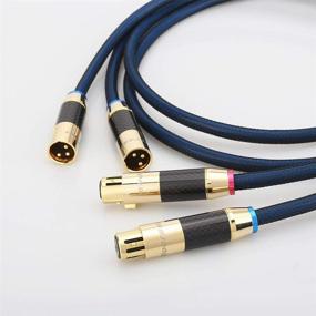 img 3 attached to Audiocrast Pair HiFi Audio 3 Pin XLR Мужчина XLR Женщина Микрофонный кабель, Аудиофильский сбалансированный межсоединительный микрофонный кабель - 3.3FT/1M