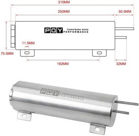 img 3 attached to 💦 PQY Radiator Coolant Overflow Puke Tank - Polished Stainless Steel, 3×10 inches