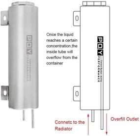 img 2 attached to 💦 PQY Radiator Coolant Overflow Puke Tank - Polished Stainless Steel, 3×10 inches