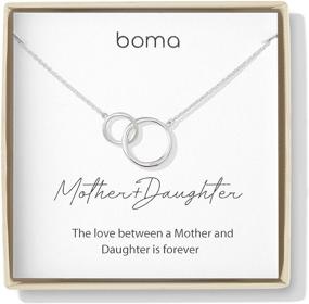 img 4 attached to 👩 Boma Sentiments Collection: Mother & Daughter Interlocking Circles Necklace - 18 Inches, Sterling Silver