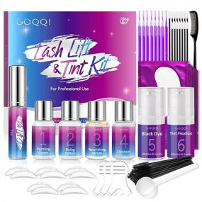 img 4 attached to 👁️ GAQQI Lash Lift and Tint Kit: All-in-One Eyelash Perm and Black Tint Dye, 72PCS Semi Permanent Curling Set for Salons