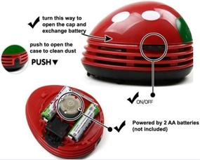 img 2 attached to 🐞 Mini Ladybug Vacuum Cleaner: Portable Desk Dust Sweeper with Cute Design - Powerful and Efficient Cleaning Solution (1Pcs)