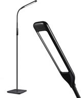 lastar led floor lamp: modern standing lamp for living room with 3000-6000k color temperature, adjustable brightness, timer & memory function - black логотип