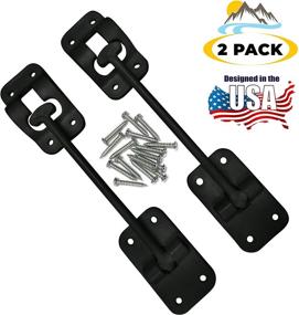 img 4 attached to 🚪 Camp'N T-Style 6" Door Latch-Holder-Catch with Hardware - OEM Replacement for RV, Trailer, Camper, Motor Home, Cargo Trailer (Black 2-Piece)