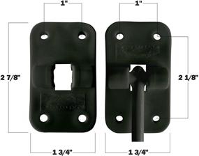 img 1 attached to 🚪 Camp'N T-Style 6" Door Latch-Holder-Catch with Hardware - OEM Replacement for RV, Trailer, Camper, Motor Home, Cargo Trailer (Black 2-Piece)