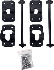 img 2 attached to 🚪 Camp'N T-Style 6" Door Latch-Holder-Catch with Hardware - OEM Replacement for RV, Trailer, Camper, Motor Home, Cargo Trailer (Black 2-Piece)