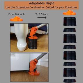 img 2 attached to 🚚 Ultimate Heavy Duty Furniture Lifter: 660 lbs Load Capacity, Adjustable Height + Appliance Roller Sliders for Easy Moving of Sofas, Refrigerators & More