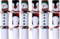 🎅 iconikal 9-inch christmas party favor, snowmen & penguins: no-snap fun! [6-pack] logo