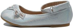 img 2 attached to 👯 Sparkling Silver Little Ballet Rhinestone Shoes for Toddler Girls - Flats Edition