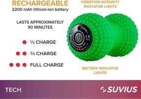 img 3 attached to Bатерейный вибрирующий вспененный ролик SUVIUS для массажа
