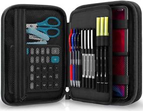 img 4 attached to 📚 Zannaki Large Capacity Storage Pouch for Markers, Pens & Pencils | Simple Stationery Bag for Bullet Journal | Ideal for Middle & High School, Colleges, Offices | Suitable for Women, Girls, Teens & Adults