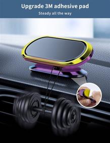 img 3 attached to Enhanced Universal Magnetic Phone Mount for Car with Powerful 8X Magnets – 360° Rotation Dashboard Magnetic Car Mount for iPhone, Samsung, LG & All Phones, Vibrant Color Options