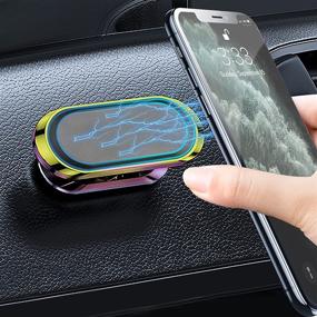 img 4 attached to Enhanced Universal Magnetic Phone Mount for Car with Powerful 8X Magnets – 360° Rotation Dashboard Magnetic Car Mount for iPhone, Samsung, LG & All Phones, Vibrant Color Options