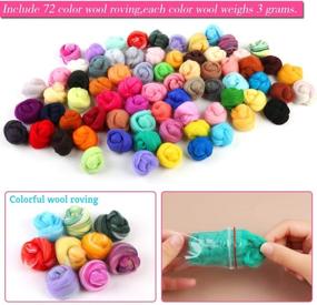 img 2 attached to Complete Needle Felting Kit - 149 Piece Set for Beginners - Includes 72 Shades of Wool Roving, Essential Felting Tools, Foam Mat and Instructions - Ideal for Adults