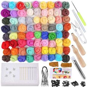 img 4 attached to Complete Needle Felting Kit - 149 Piece Set for Beginners - Includes 72 Shades of Wool Roving, Essential Felting Tools, Foam Mat and Instructions - Ideal for Adults