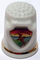 louisiana state souvenir collectible thimble logo