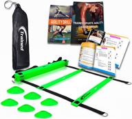 🏋️ ultimate agility ladder bundle: includes 6 sports cones, 2 agility drills ebook, and carry case логотип