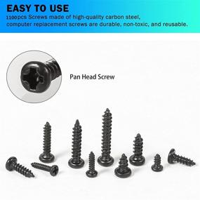 img 3 attached to 💻 MEIYYJ 1100pcs Laptop Notebook Computer Screws Kit, Round Pan Head Tapping Screws, M1.2, M1.4, M1.5, M1.7, M2.0, Countersunk Phillips Mini Screw Set for Electronic Repair (1100PCS)